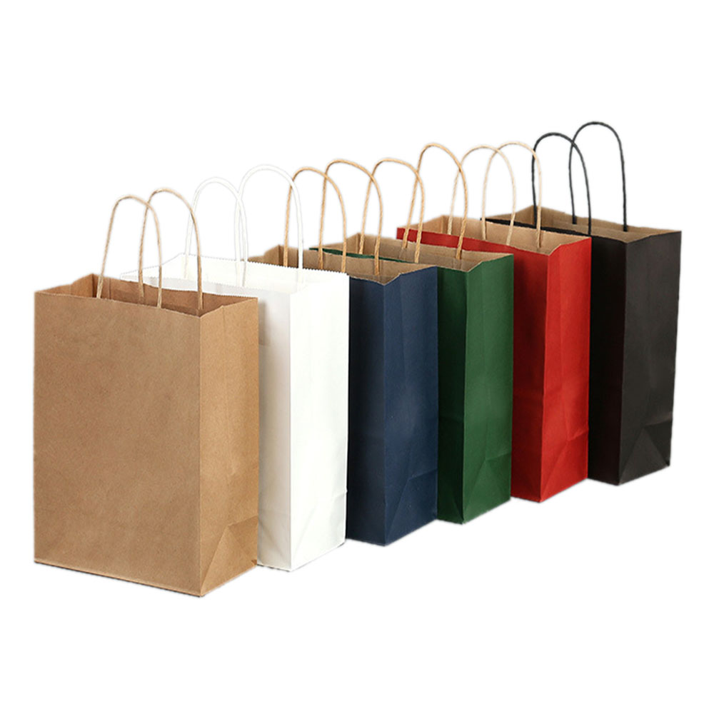 2.wholesale Kraft Paper Bag Black Gift Shopping Paper Bag With Handle For Clothing Custom Packaging Bag (2)